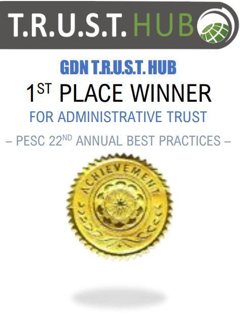 GDN T.R.U.S.T. Hub Awarded 1st Place in PESC 22nd Annual Best Practices ​for Administrative Trust